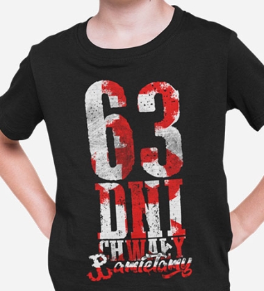 KOSZULKA DZIECIĘCA 63 DNI CHWAŁY PAMIĘTAMY